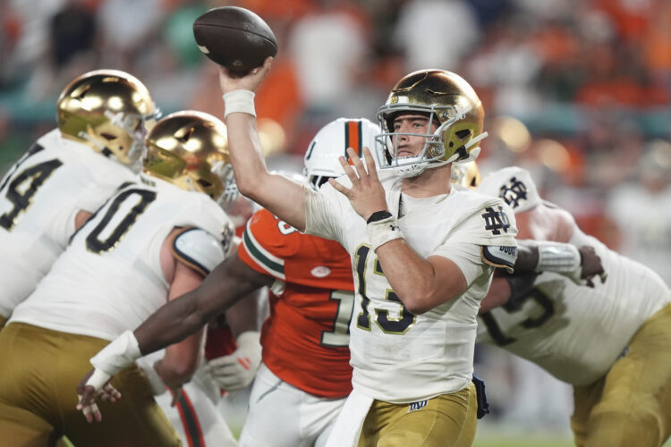 Freeman confident in QB CJ Carr’s future despite Notre Dame’s season